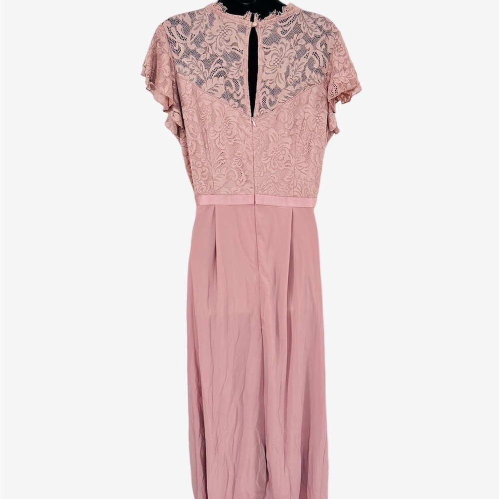 SOLD: Miusol Pink Floral Lace Maxi Dress Formal Evening Party Wedding Prom Gala - Picture 3 of 11